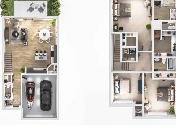 Standard Unit - Exterior Plan, The Grove at Celebration Point
