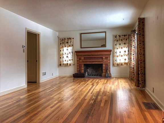 Living room with fireplace.