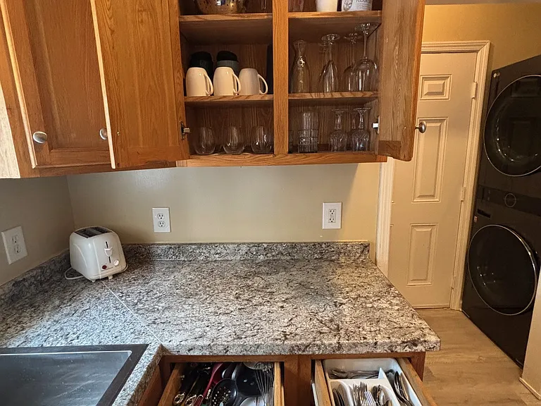 A stocked kitchen for the cooking enthusiast.