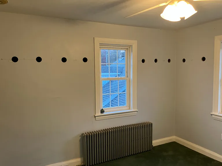Holes in walls to stuff w loose fill insulate. I then seal and cover w a trim rail. Bringing 130 year old house up to speed.