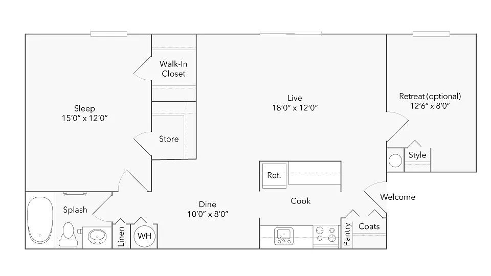 Floor plan Apex Den