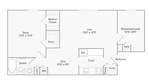 Floor plan Apex Den