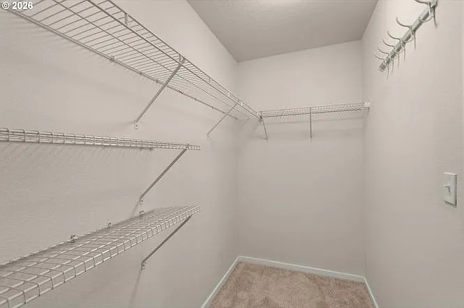 Master bedroom walk in closet