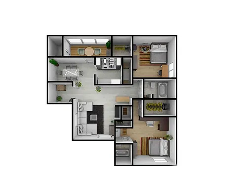 Floor plan 2X2