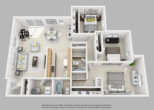 Floor plan Three Bedroom
