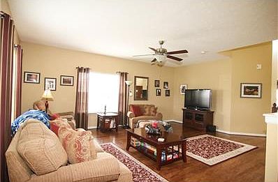 Great room open to the kitchen.