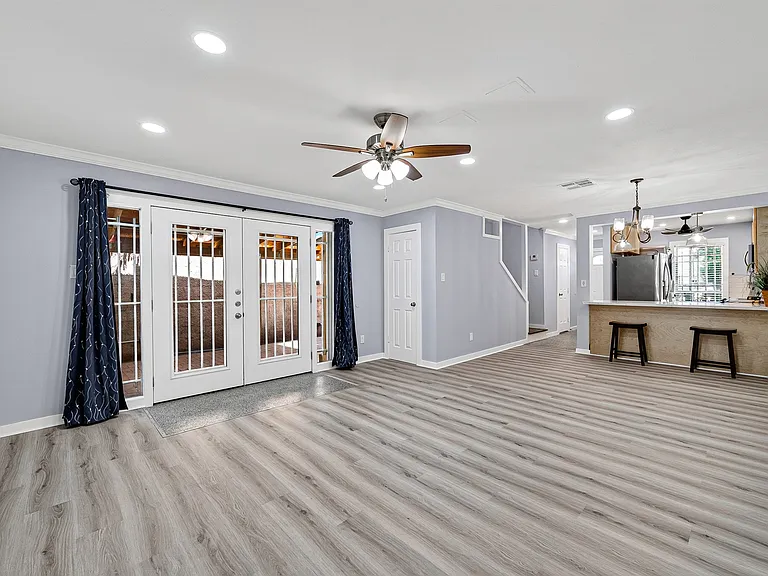 From 1st floor, there is a French door leading to the outside patio.