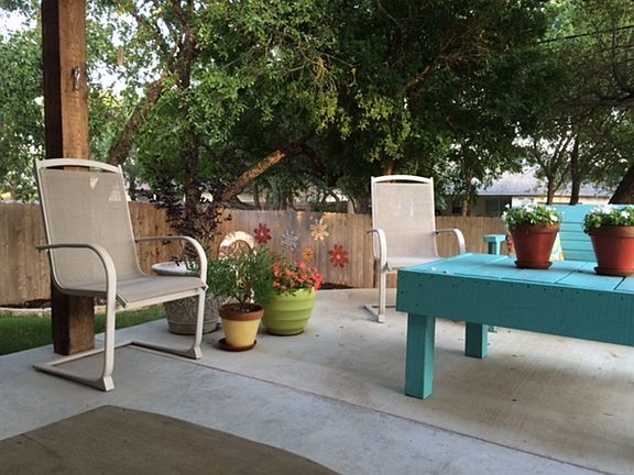Back patio approx 20' 20'