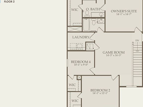 Lincoln Floor Plan, Quick Move-in Home, Floor 2