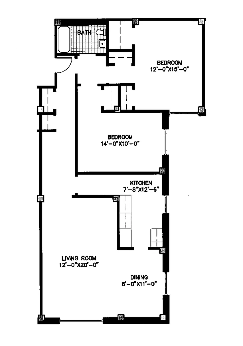 Floor plan 2 Bedroom