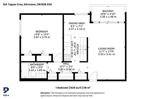 Floor plan 1 Bedroom