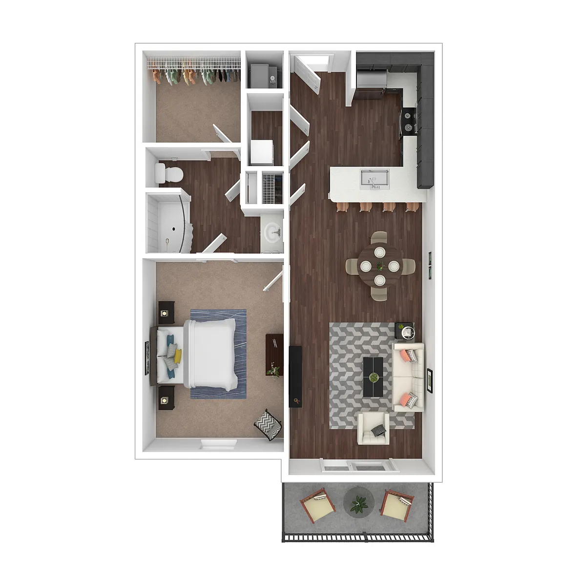 Floor plan 1X1 Alpha