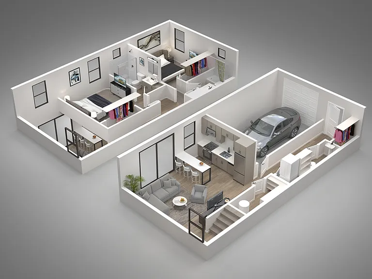 2B | 2 Bed | 2.5 Bath | 1127 SqFt 2B | 2 Bed | 2.5 Bath | 1127 SqFt