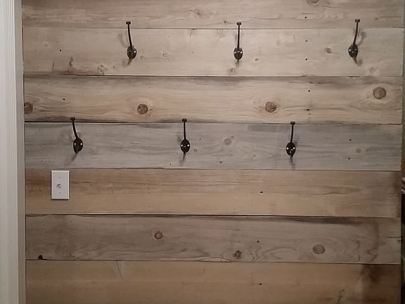 wall to the left of entry