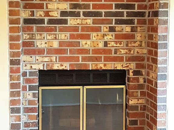 Wood burning fireplace