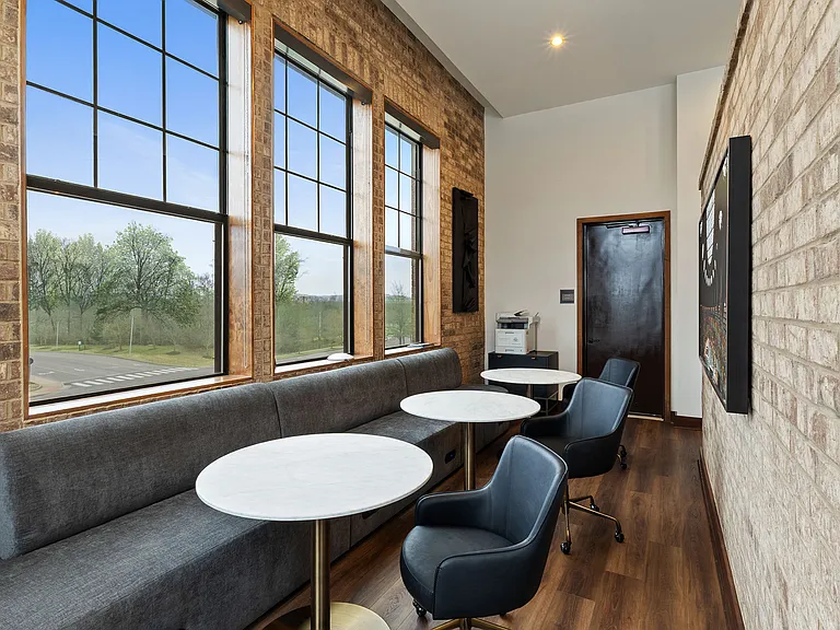 Bright coworking nook