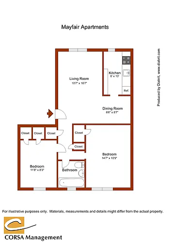 Floor plan 2 Bedroom