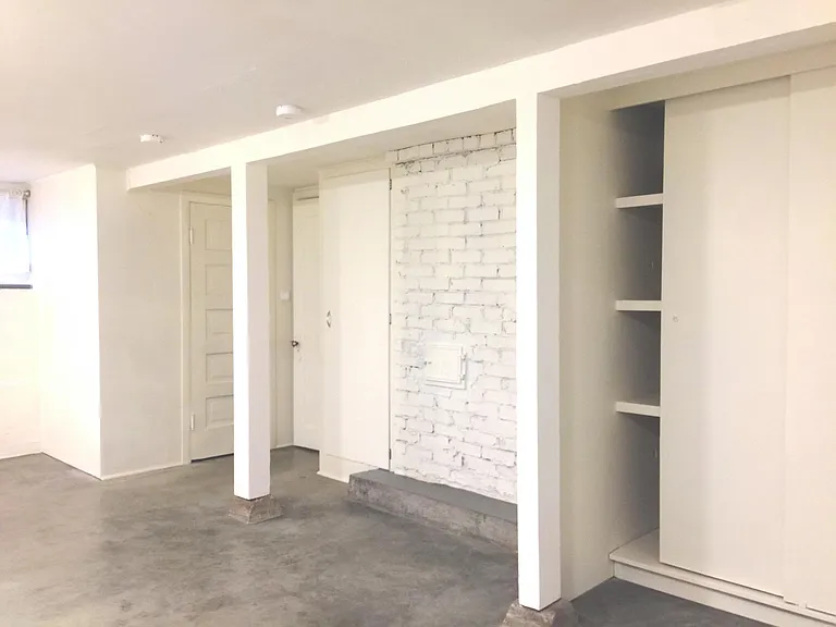 Large bonus room in basement with lots of storage. Media room or?