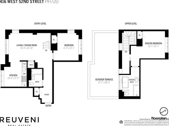 2nd image of 416 W 52nd St #Penthouse 720