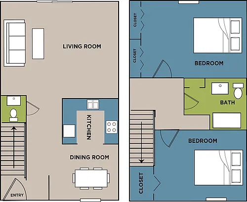 Floor plan The Birch Townhouse