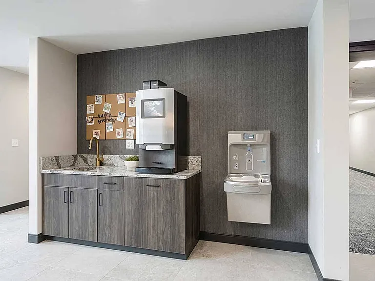 Enjoy a latte from our coffee bar.