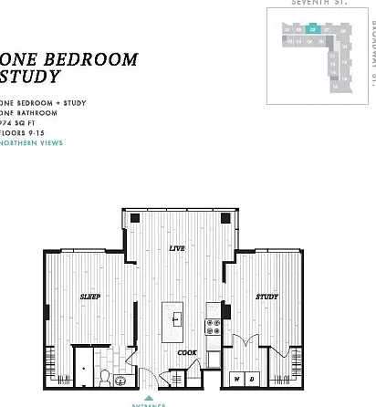 One Bedroom Study One Bedroom Study