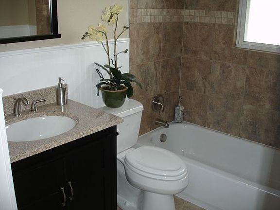 Updated bathroom with new tile