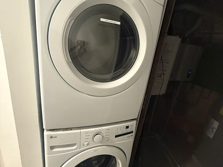 Washer dryer in building
