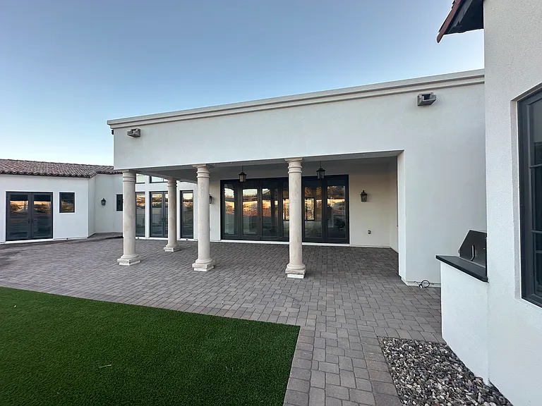 Covered patio with misters