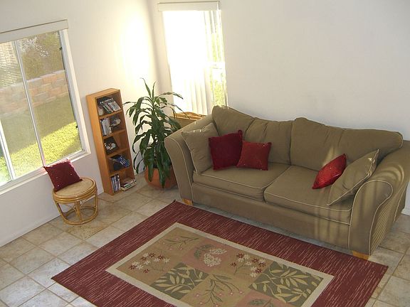 Family Room with Vaulted Ceiling
