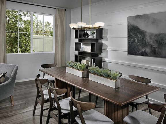 Residence 1 dining room modeled at a nearby Meritage community.