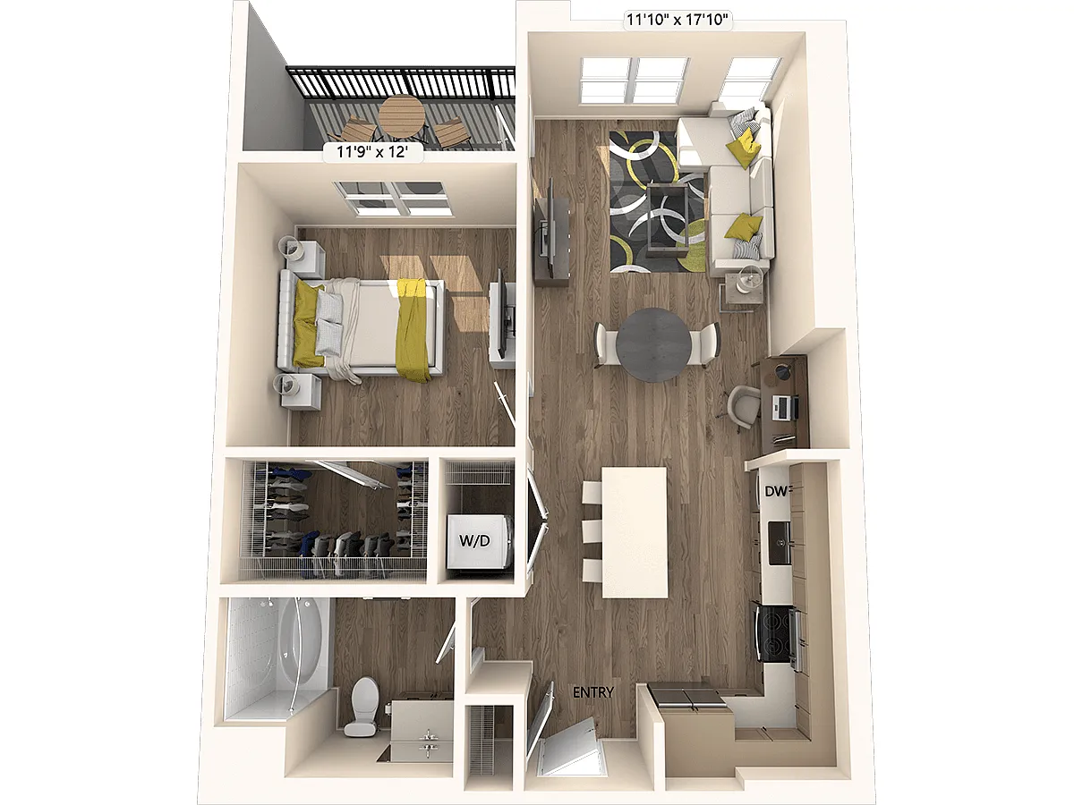 Floor plan A1-FinishII-762sf