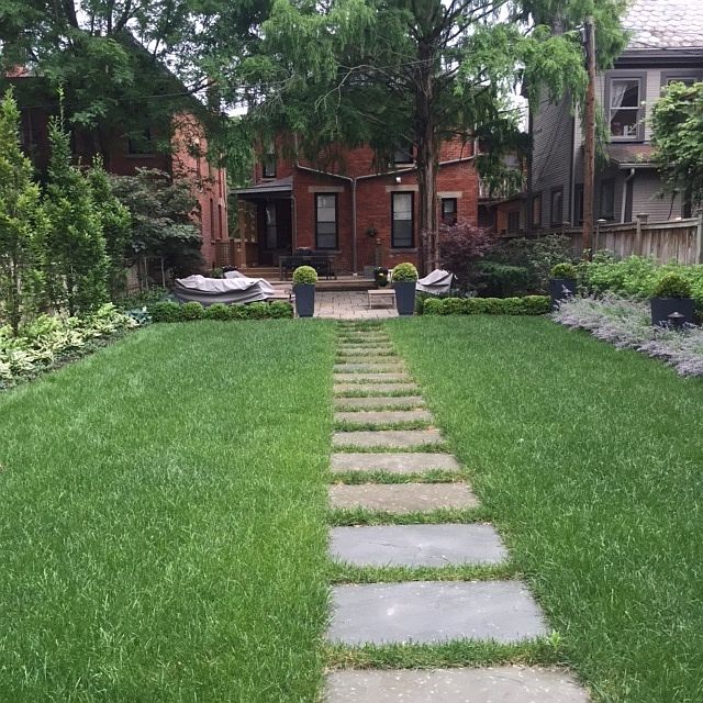Backyard view from garage