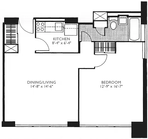 Floor plan One Bedroom