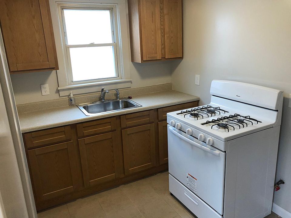 Kitchen with new cabinets and new stove