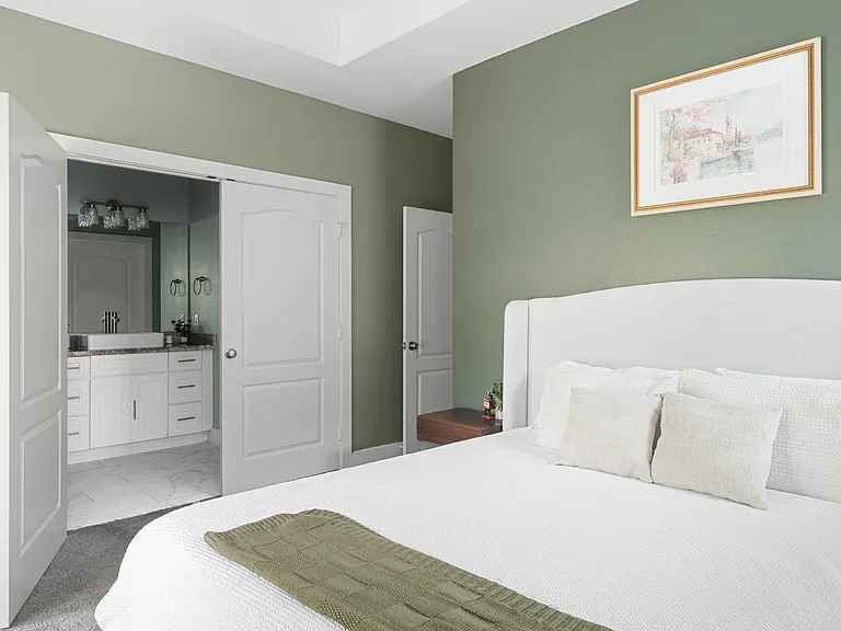 Direct access from Bedroom 3 to its private ensuite bathroom.