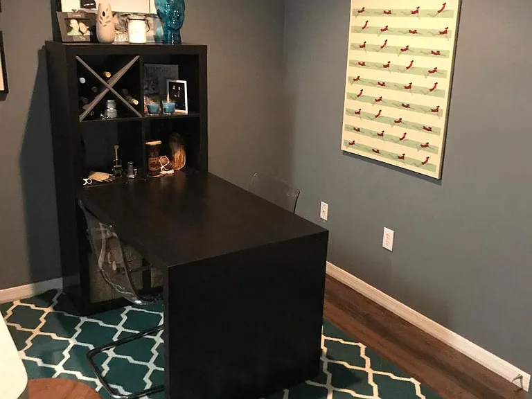 Dining Area - Example of furnished prior to new accent wall