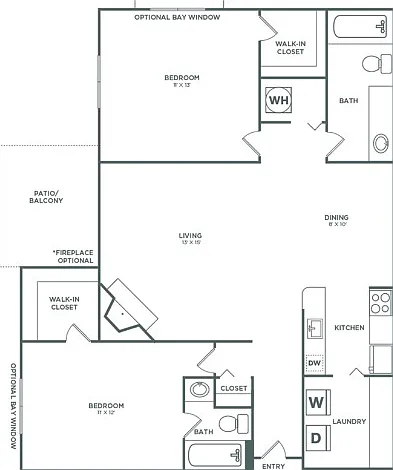 Spruce | 2 x 2 | 983 sq ft Spruce | 2 x 2 | 983 sq ft