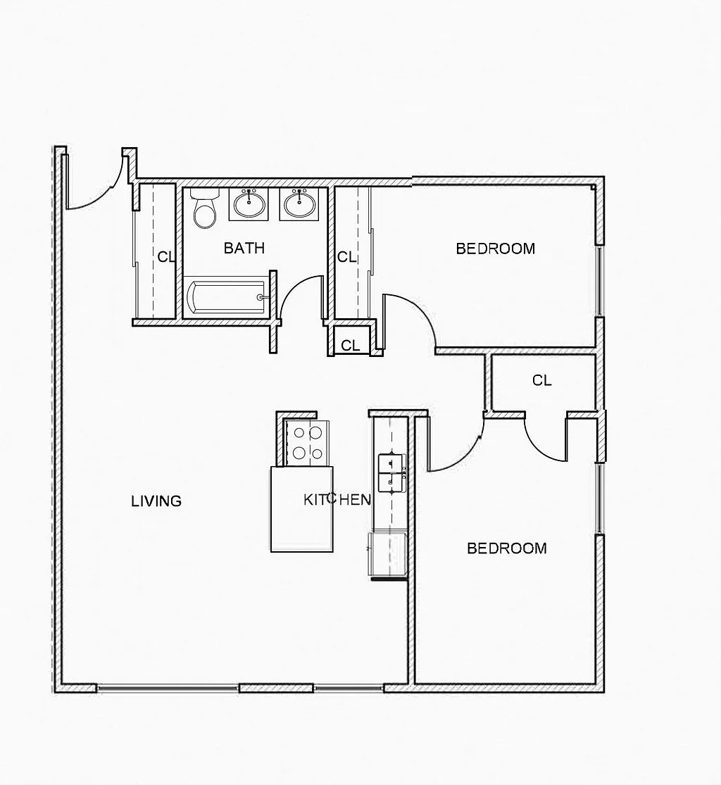 Floor plan 2 Bedroom