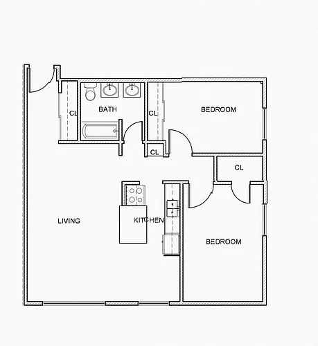 Floor plan 2 Bedroom