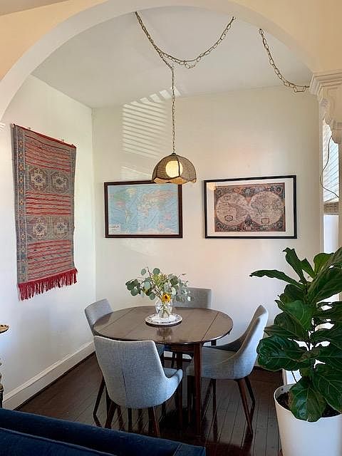 intimate dining area off living room.