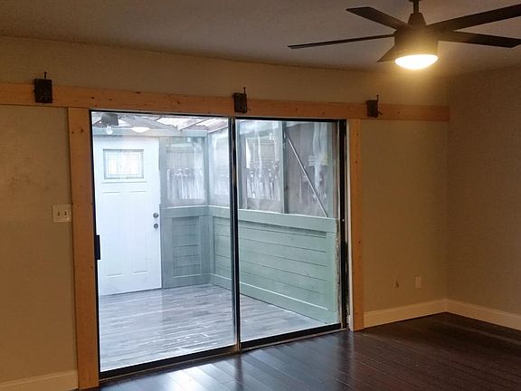 Back porch viewed from living room