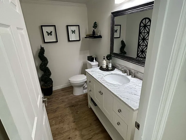 Downstairs powder bathroom