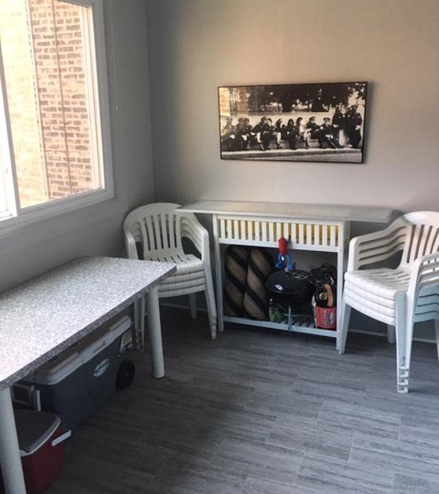enclosed back porch