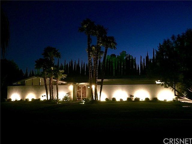 Front of house at twilight