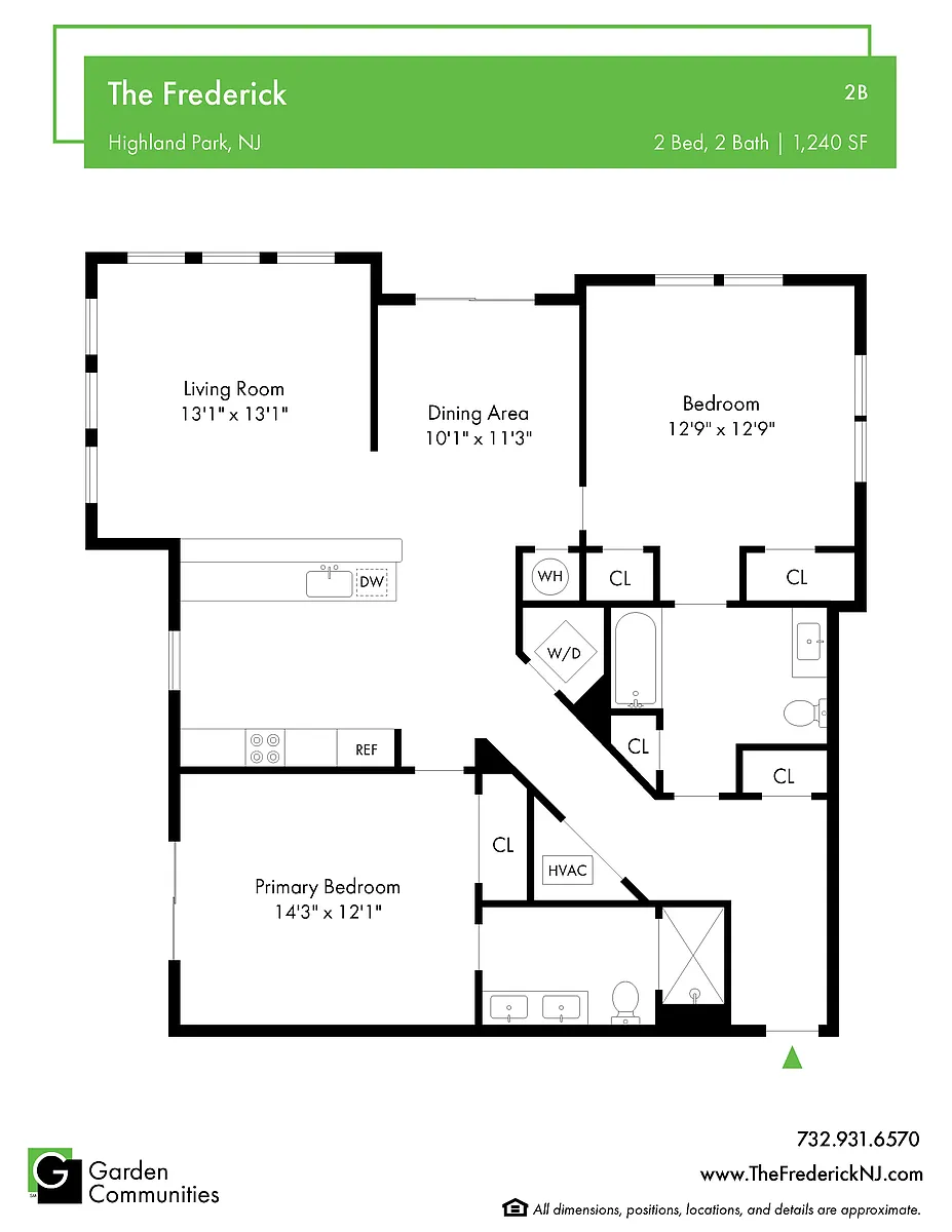 Floor plan $2.98/sq.ft. - 2B