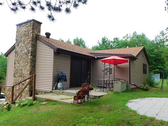 8 foot patio door leads you outside