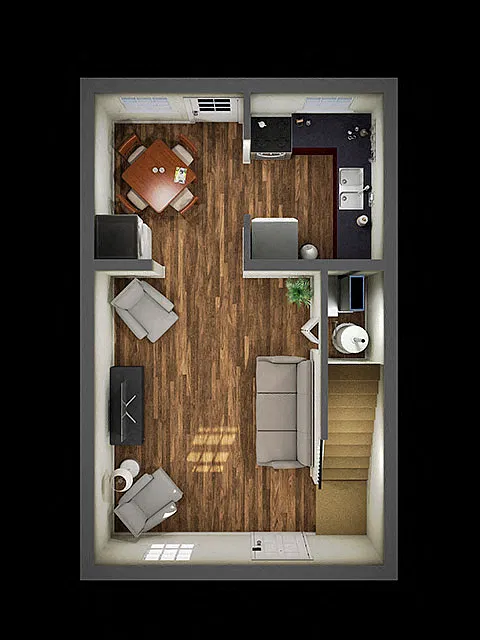 Floor plan One Bedroom / Phase 1