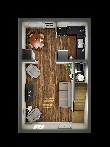Floor plan One Bedroom / Phase 1