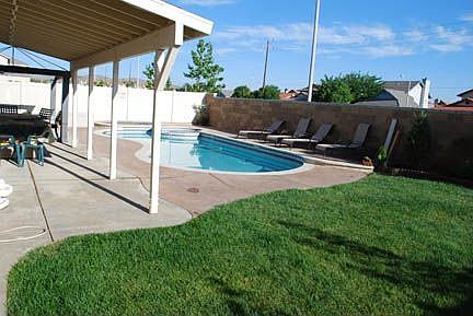 Fully landscaped back yard